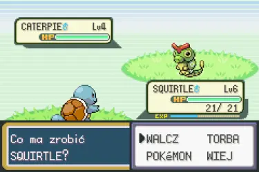 Polski ekran gry Pokemon Fire Red